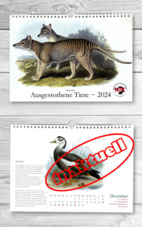 Monatskalender "Ausgestorbene Tiere - 2024"