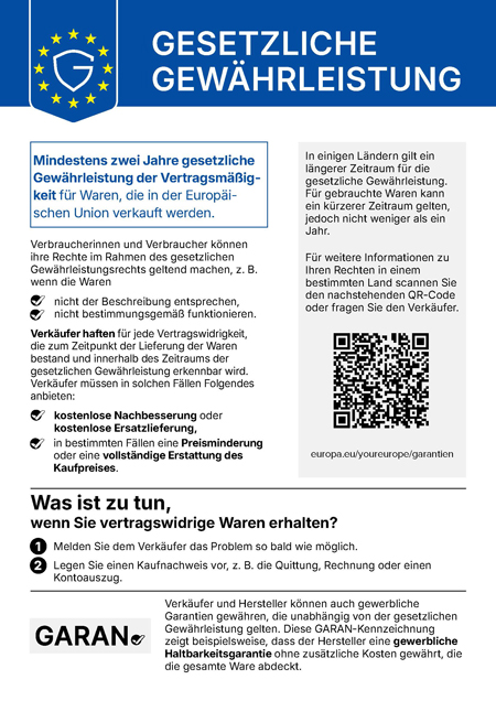 EU-Gewähreistungslabel